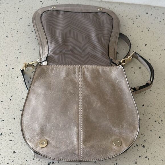 Rebecca Minkoff Vanity Saddle Genuine Leather Crossbody Bag Handbag Whip-Stitch - Picture 11 of 16